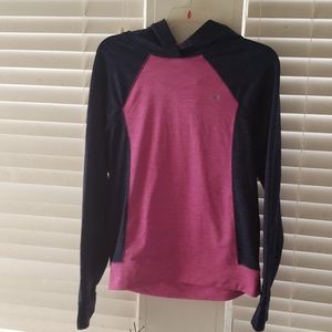 Under Armour hoodie size medium.  Navy blue and pink.